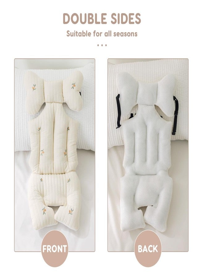 SONARIN Soft Baby Stroller Seat Liner,Thick Cotton Pushchair Seat Liner Baby Stroller Cushion Seat Pad Universal for Pushchair Pram Stroller Buggy Car Seat(Tulip) - Image 4